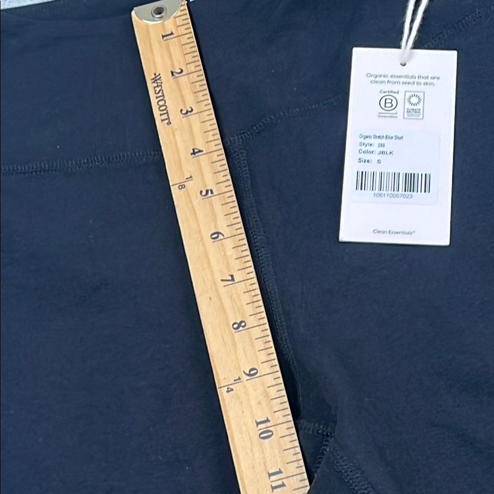 NEW MATE The Label S Organic Cotton Stretch Black Sports Bra and‎ Shorts Set - Picture 5 of 13